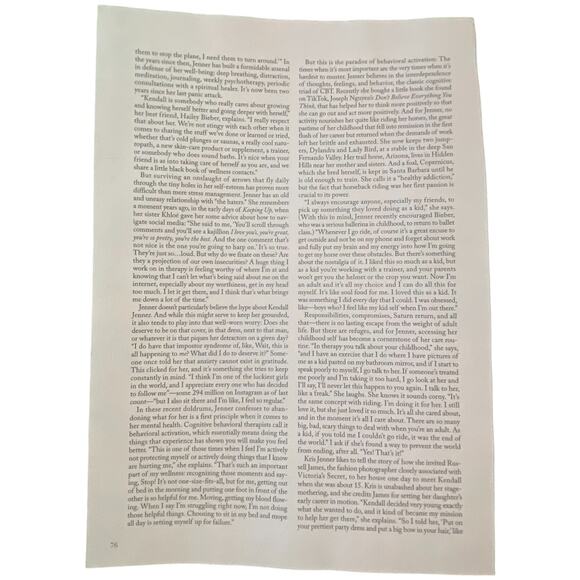 Kendall Jenner in Hermes Magazine Print Summer 2024 Frame Ready Original - Picture 3 of 4